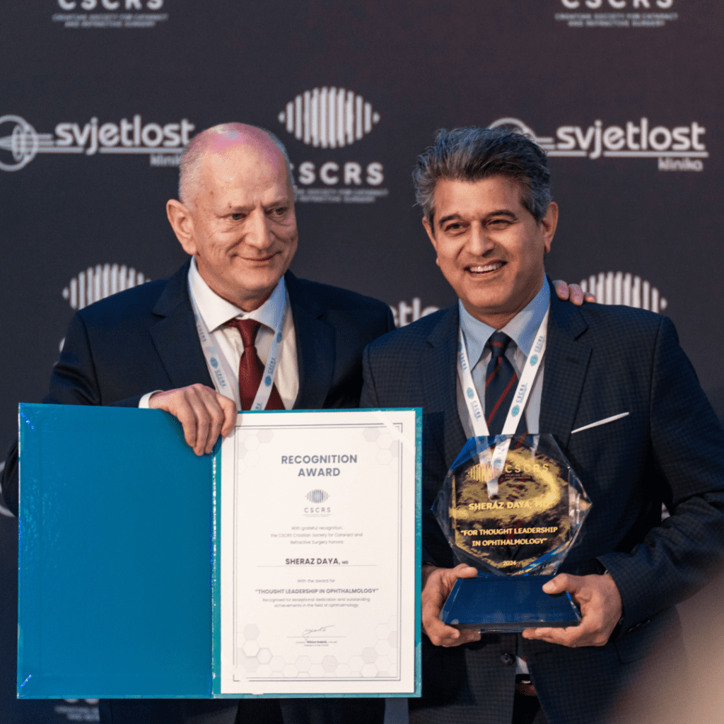 Eye surgeon wins award at the CSCRS Conference in Croatia 'For Thoughtful Leadership in Ophthalmology"